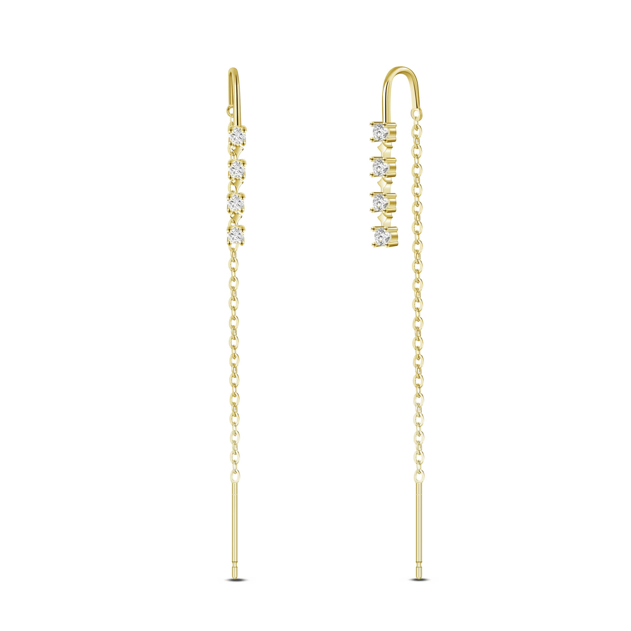 Saliscendi rombo bianco in oro - NovaNavel