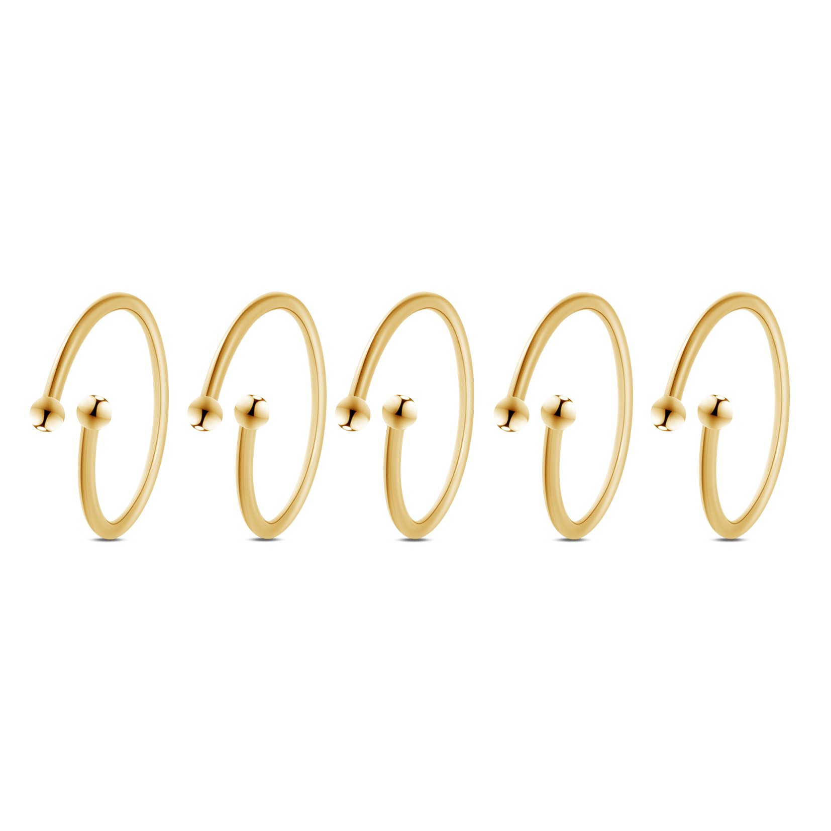 Set cinque ferma anelli in oro - NovaNavel