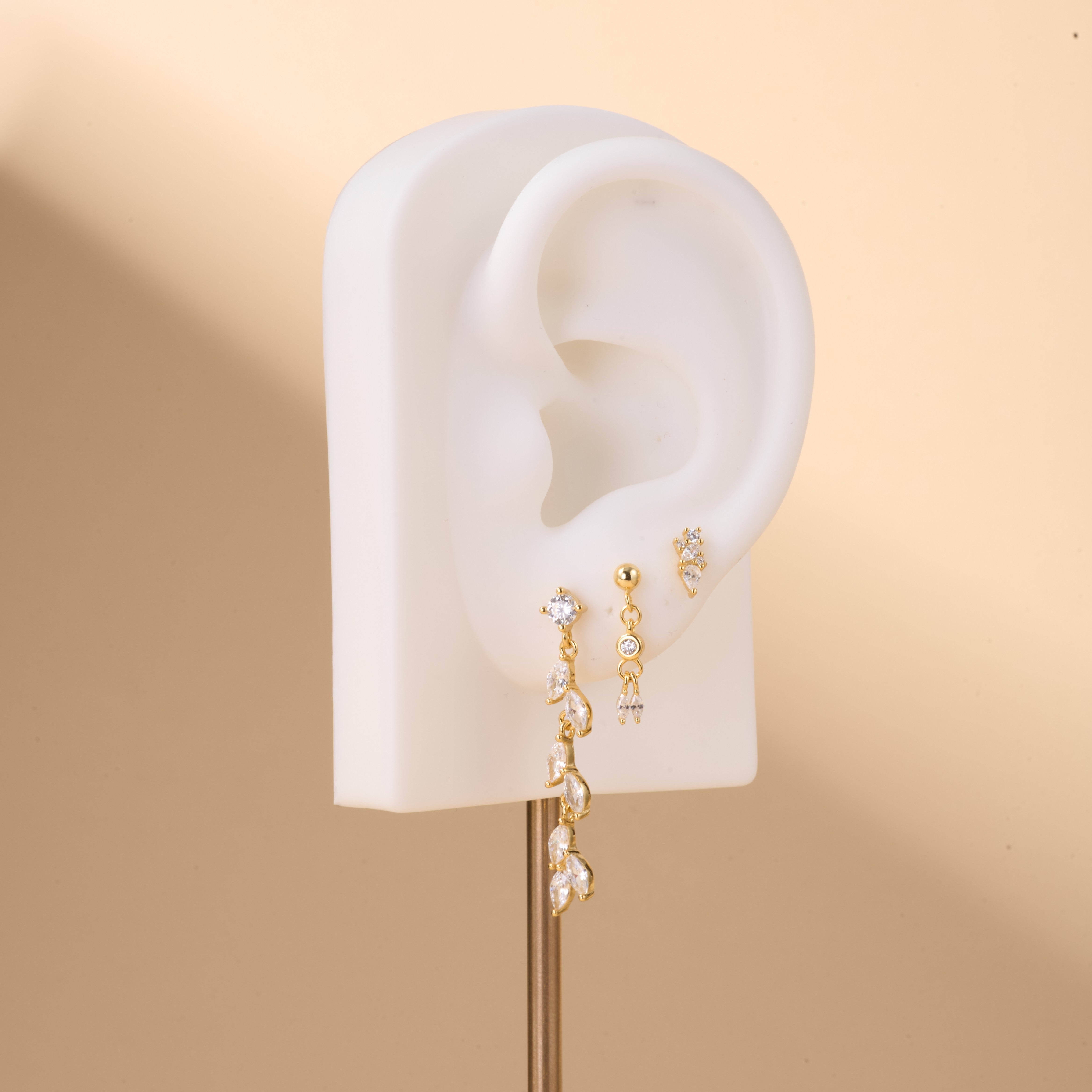 Set orecchini armonia bianco in oro - NovaNavel®