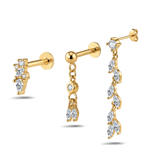 Set orecchini armonia bianco in oro - NovaNavel®