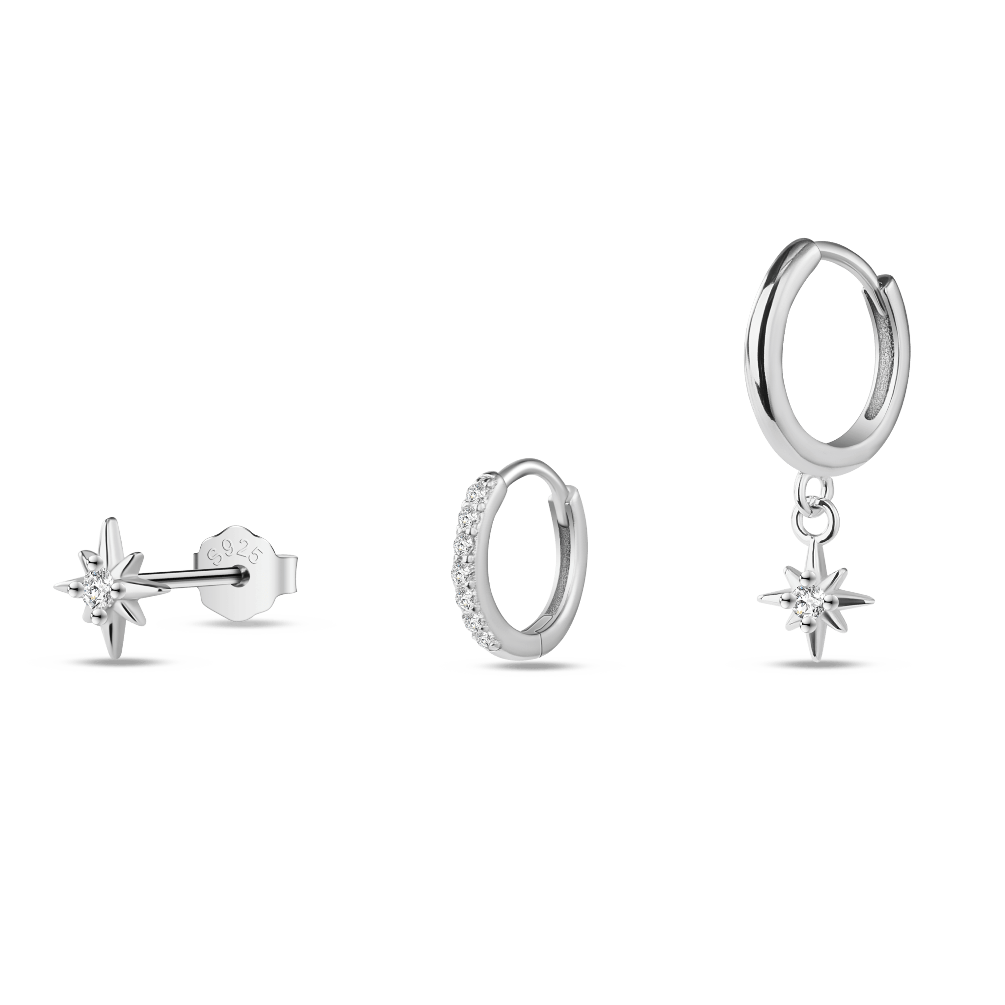 Set orecchini cometa in argento - NovaNavel