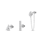 Set orecchini crystal drop in argento - NovaNavel