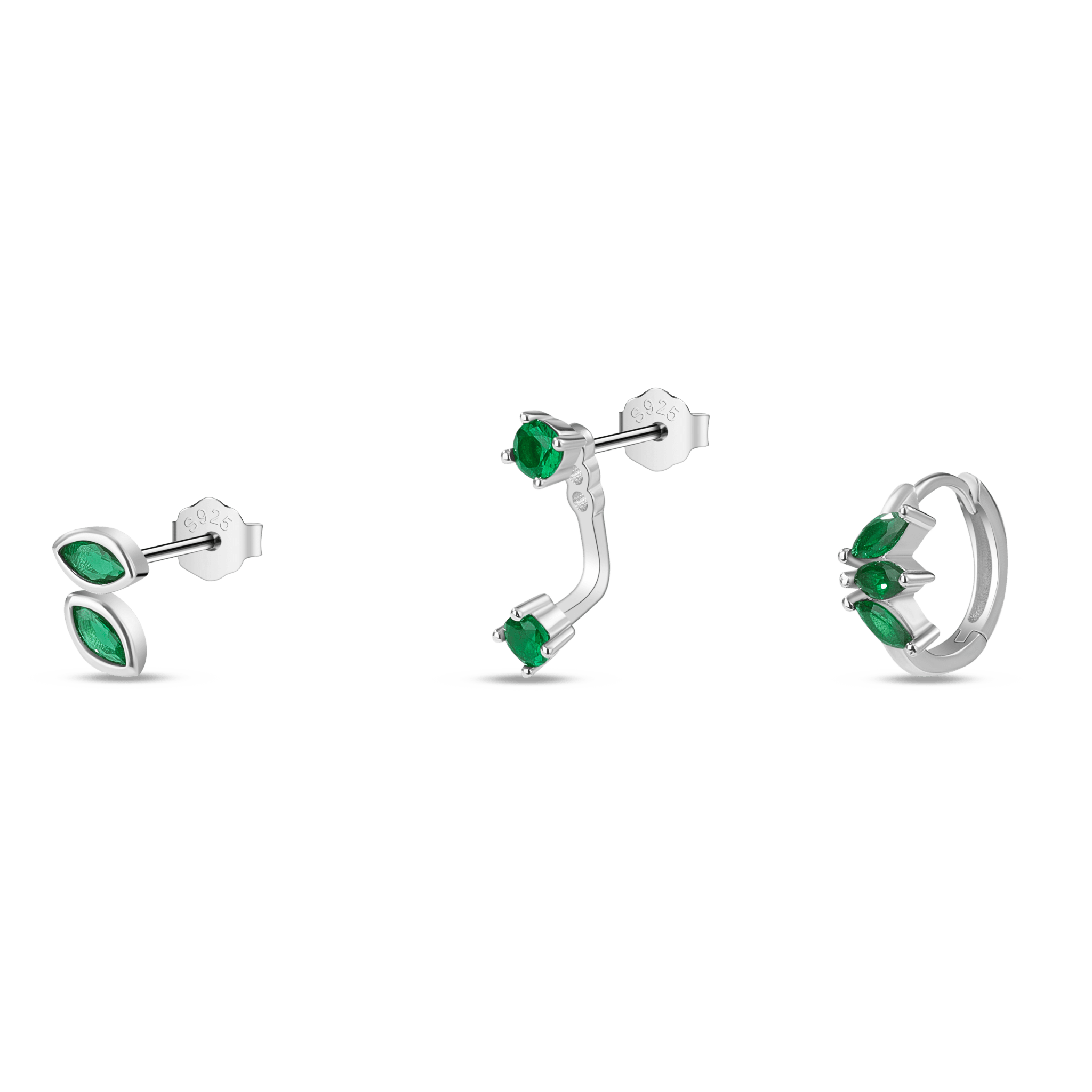 Set orecchini emerald in argento - NovaNavel