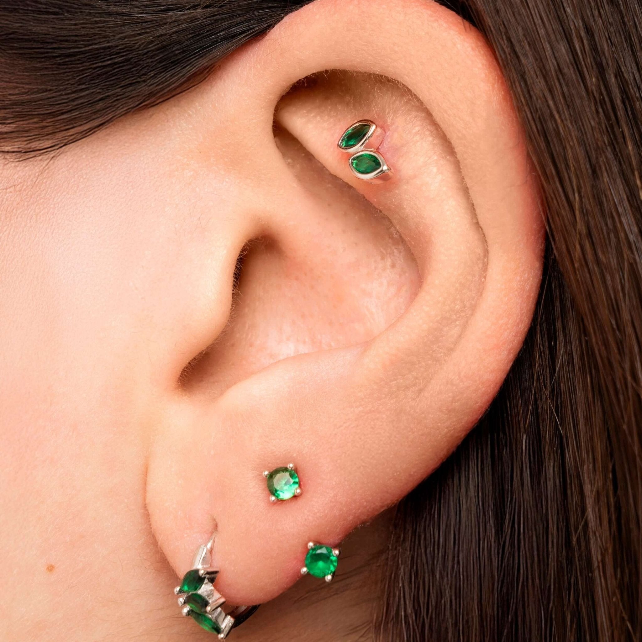 Set orecchini emerald in argento - NovaNavel