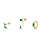 Set orecchini emerald in oro - NovaNavel