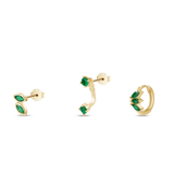 Set orecchini emerald in oro - NovaNavel