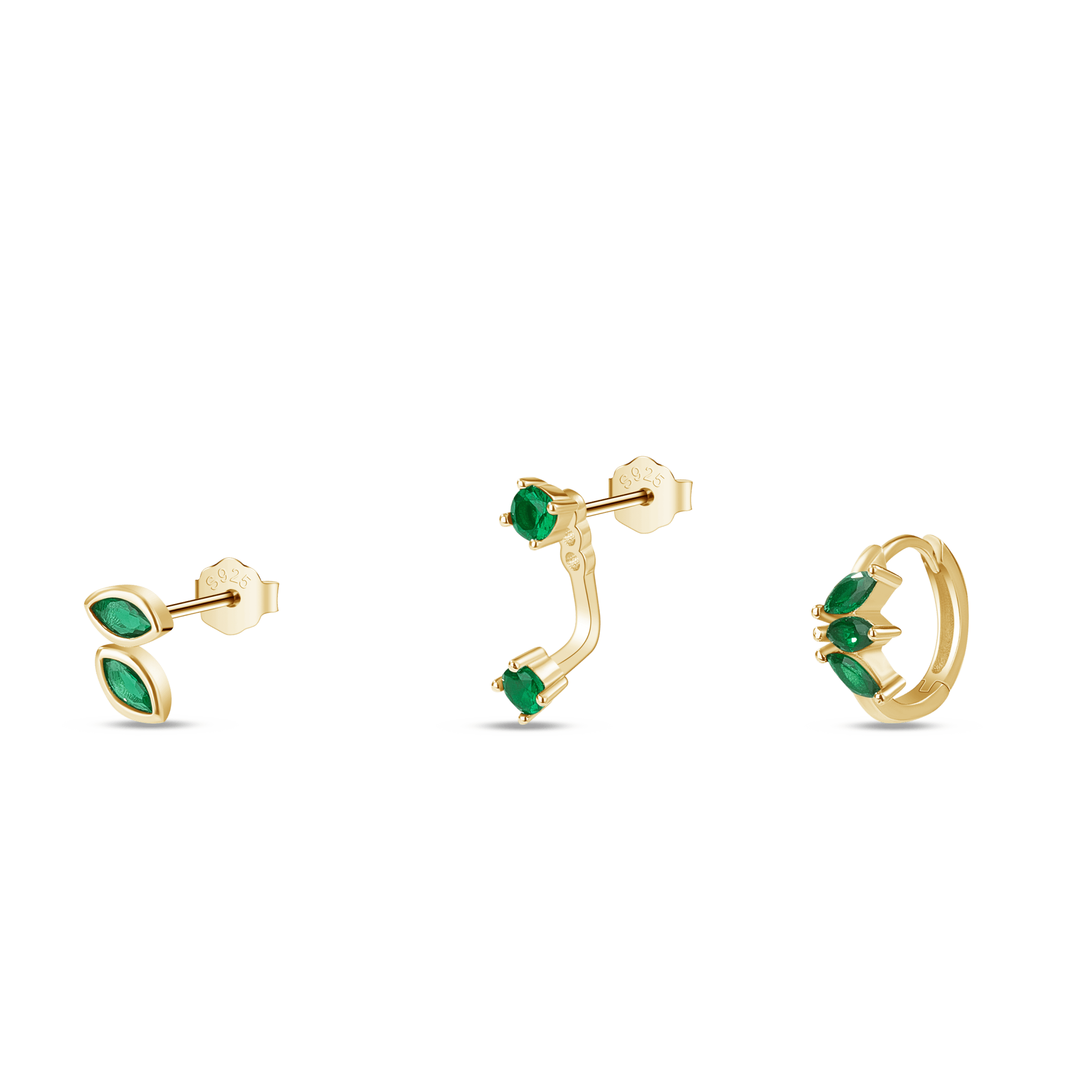 Set orecchini emerald in oro - NovaNavel