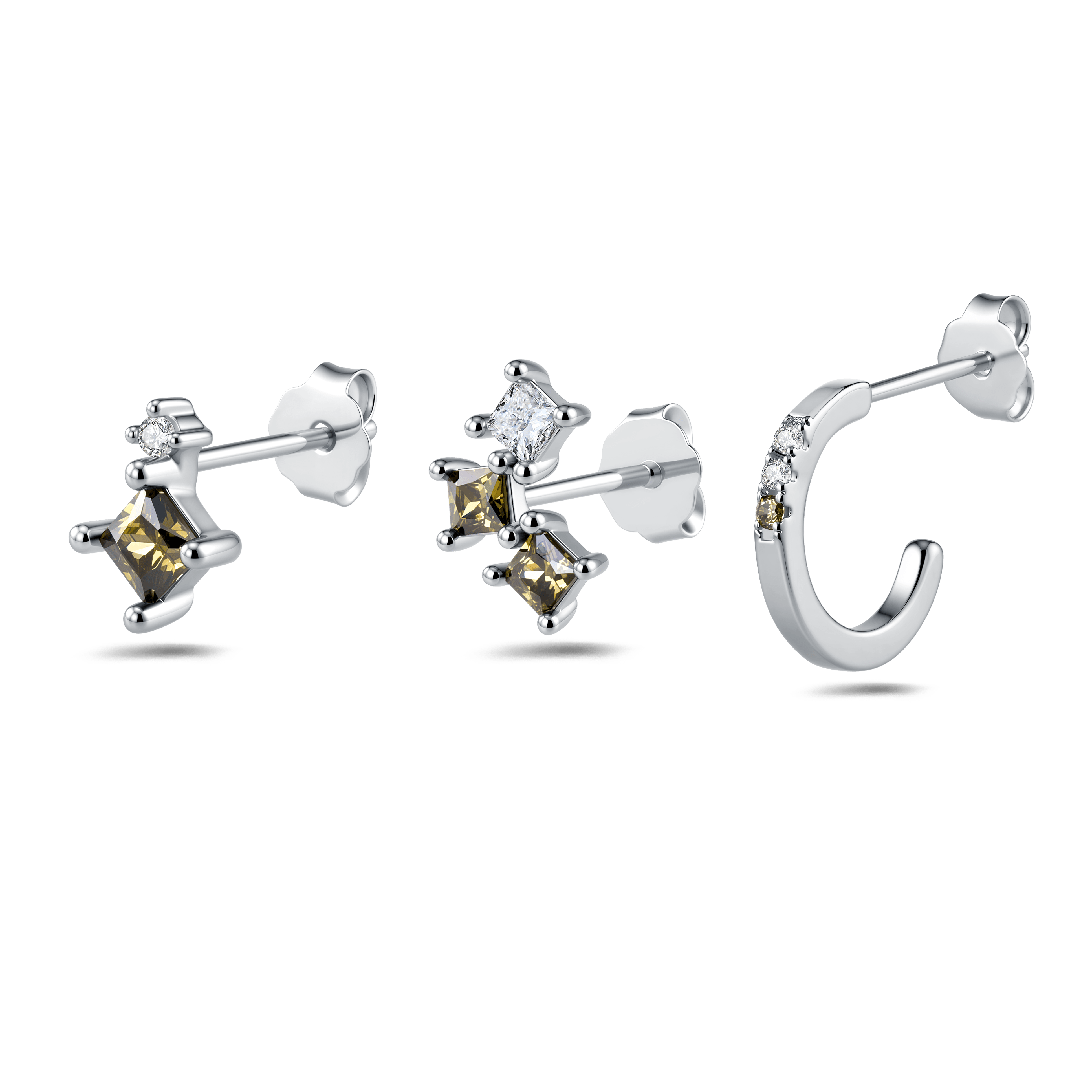 Set orecchini essenza verde in argento - NovaNavel®