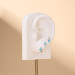 Set orecchini floreale turchese in oro - NovaNavel®