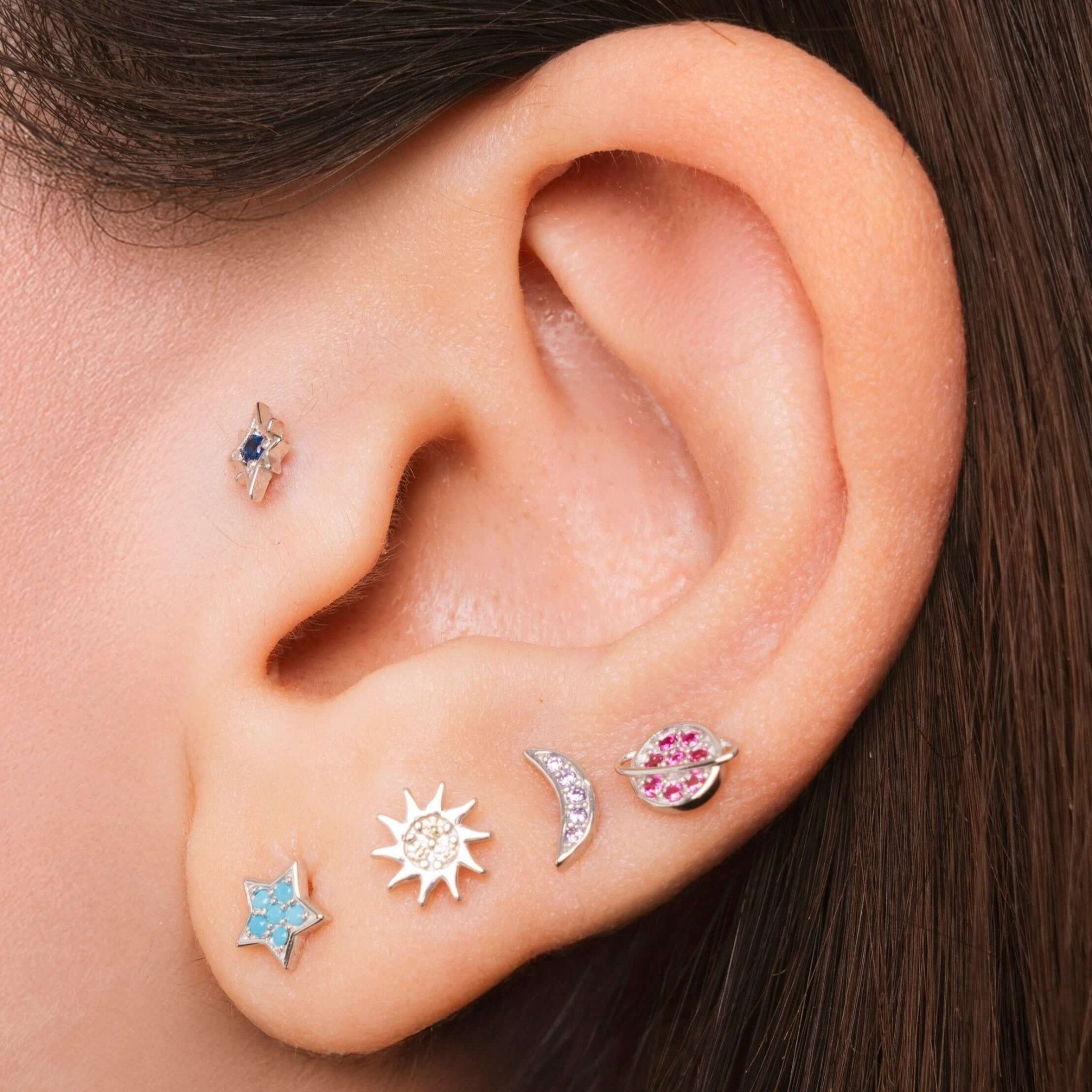 Set orecchini galassia in argento - NovaNavel