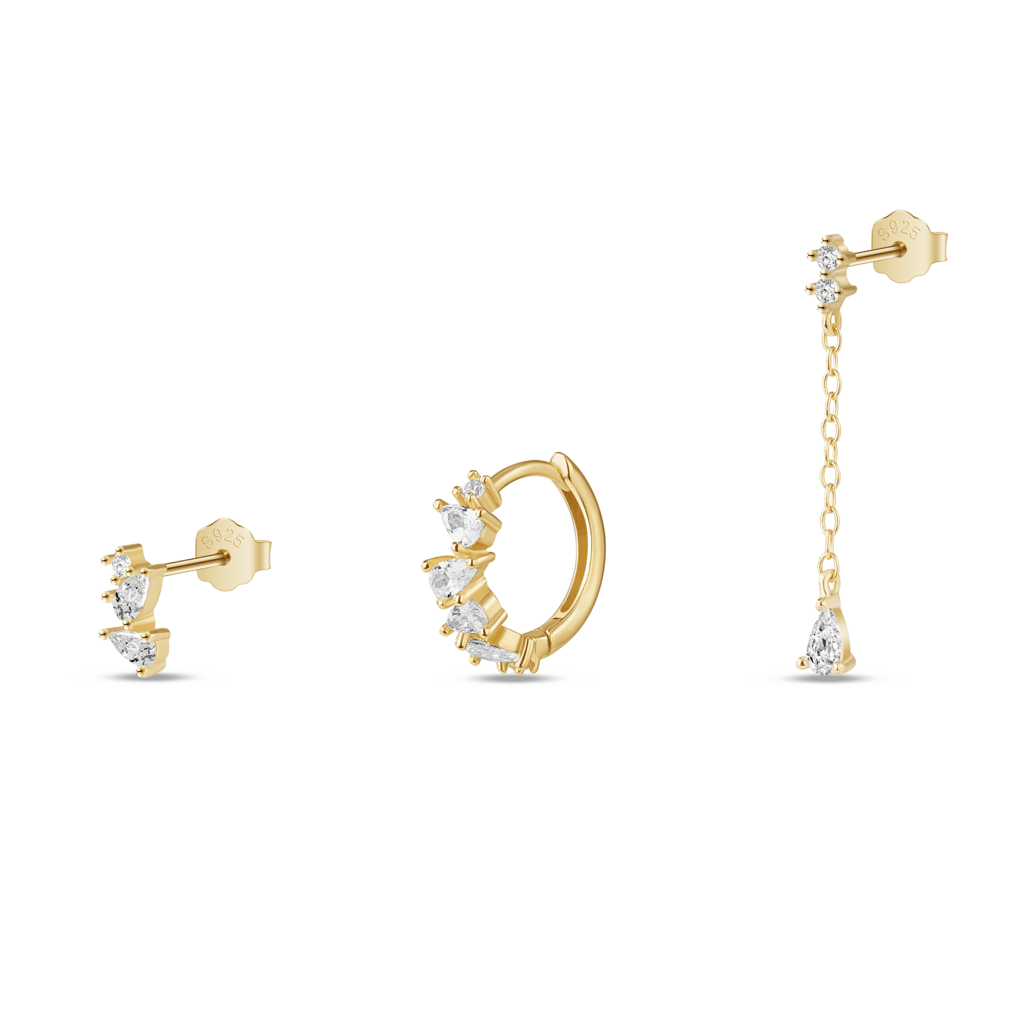 Set orecchini gocce in oro - NovaNavel