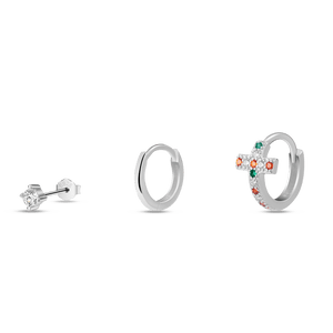Set orecchini sacro in argento - NovaNavel