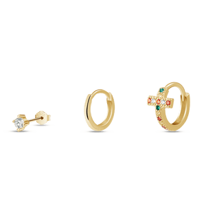 Set orecchini sacro in oro - NovaNavel