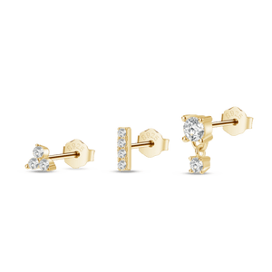 Set orecchini trilogy in oro - NovaNavel