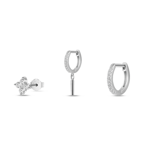 Set orecchini trinity in argento - NovaNavel