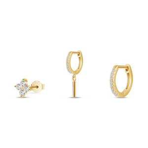Set orecchini trinity in oro - NovaNavel